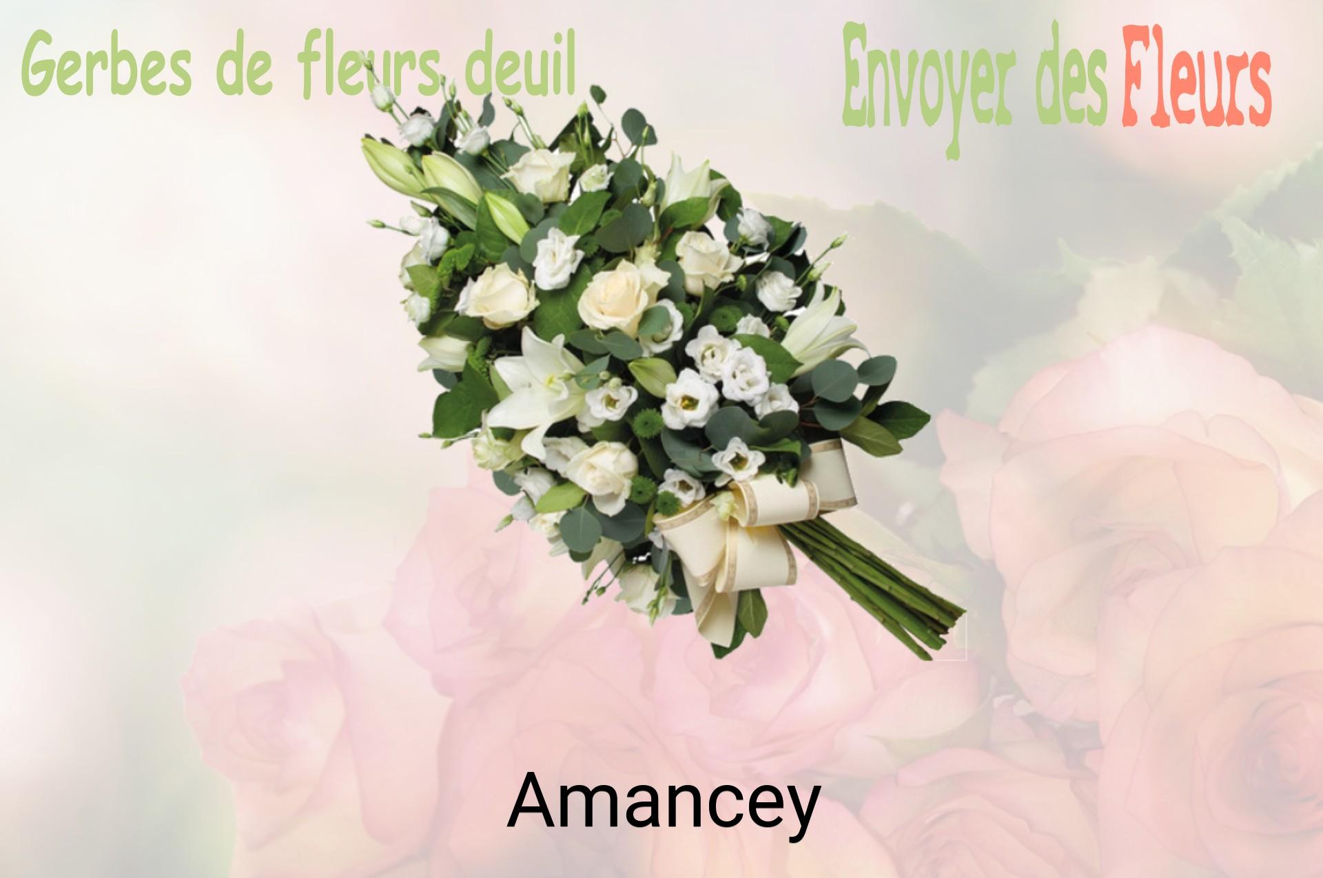 Gerbe de fleurs de deuil livrée à Amancey